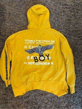 Boy London Yellow Hoodie small eagle